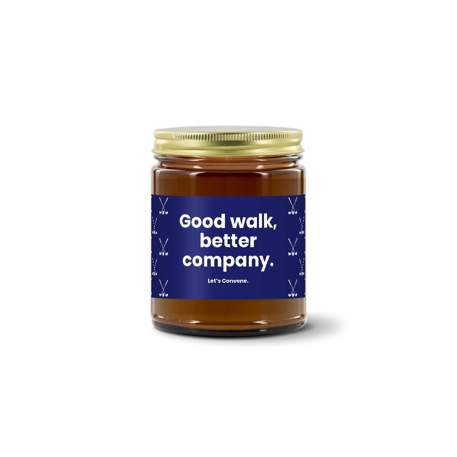 Turquoise Pursuits — Good Walk, Better Company · Designed · Soy Candle (9 oz)