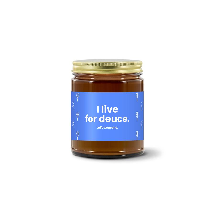 Turquoise Pursuits — I Live For Deuce · Designed · Soy Candle (9 oz)