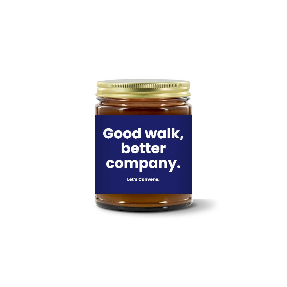 Turquoise Pursuits — Good Walk, Better Company · Navy · Soy Candle (9 oz)