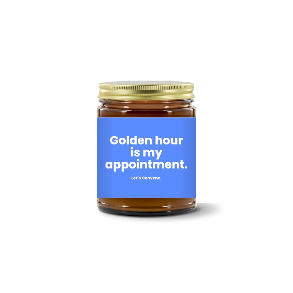 Turquoise Pursuits — Golden Hour Is My Appointment · Cornflower · Soy Candle (9 oz)