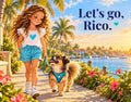 Let's go, Rico. · Kiki Metal Sign · A Kiki & Rico Story