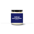 Turquoise Horizon candle — Refined and relentless. — navy label, clear jar with black lid