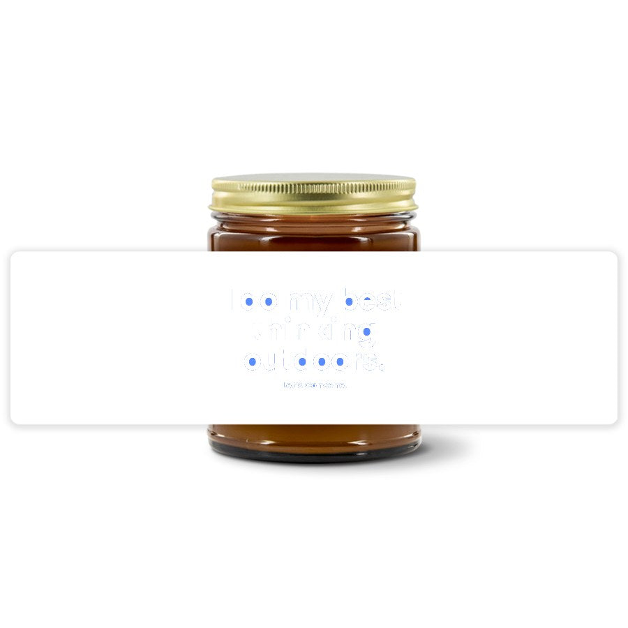 Turquoise Pursuits — I Do My Best Thinking Outdoors · Cornflower · Soy Candle (9 oz)