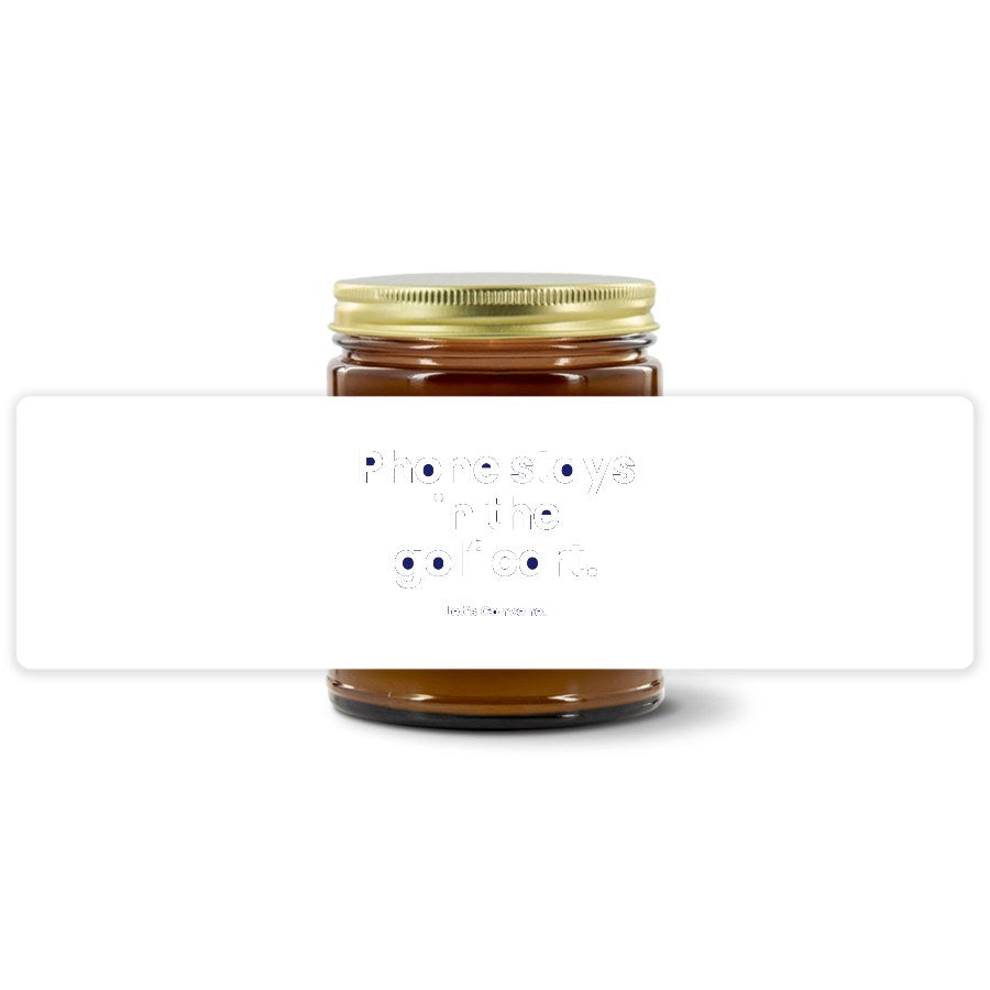 Turquoise Pursuits — The Phone Stays In The Cart · Navy · Soy Candle (9 oz)