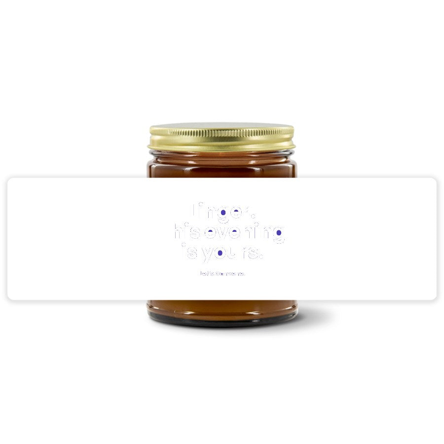 Turquoise Pursuits — Linger. This Evening Is Yours · Amethyst · Soy Candle (9 oz)